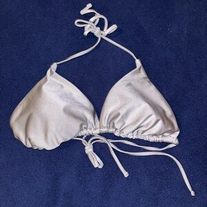 Elegant Silver Bikini Top